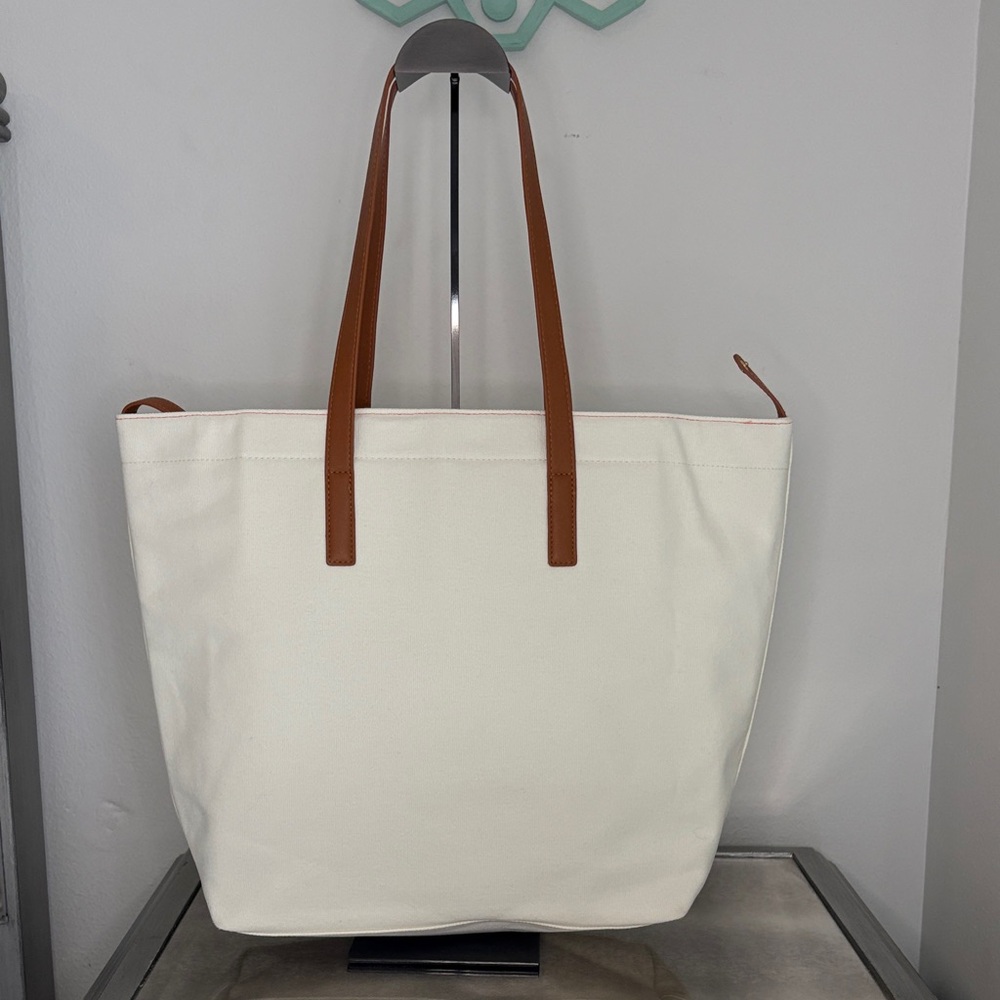 Michael Kors Cream Tote with Brown Straps - Picture 2 of 9